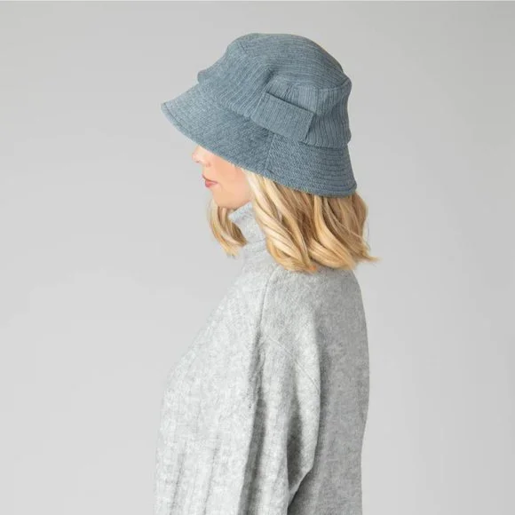 NWT Anthropologie + San Diego Hat Co. Cozy and Chic Bucket Hat Blue (ONE SIZE) - Picture 11 of 16